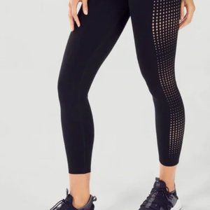 FABLETICS Mid-rise Sculptknit dot 7/8 black Leggings Size S